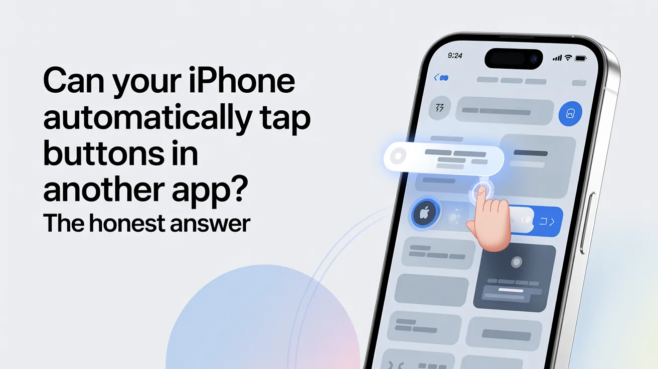 Can Your iPhone Automatically Tap Buttons in Another App? The Honest Answer
